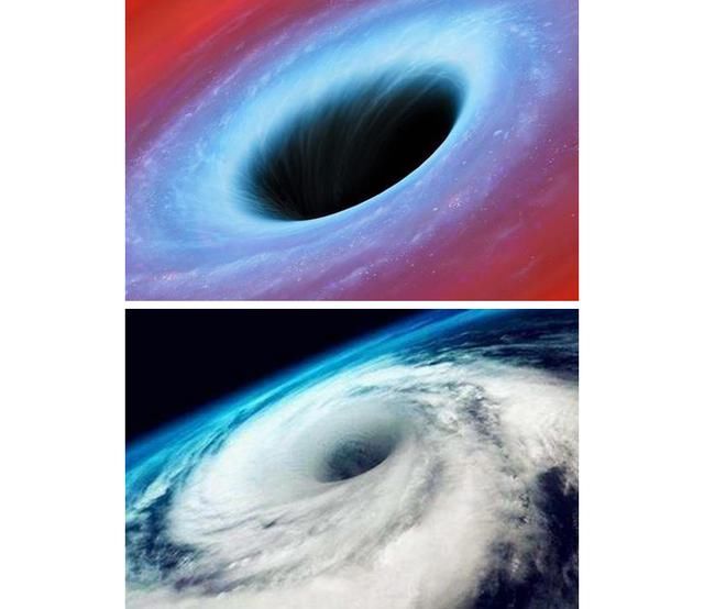 虽然银河系中心黑洞和台风中心的风眼看上去都很空洞,但实际上并非