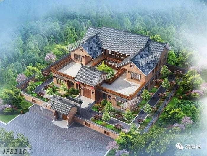 中式别墅1: 中式的别墅造型讲究左右对称,呈现四平八稳的格局,飞檐