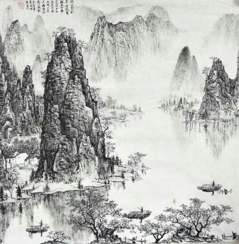 国宝级大师教你画焦墨画:如何营造中国山水画意境和气韵,第一课