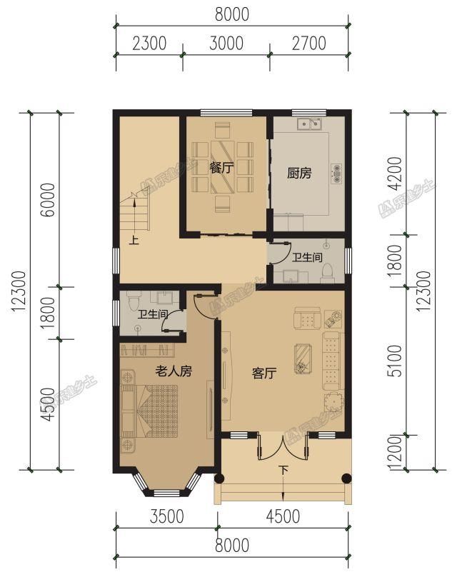 案例基本信息  占地尺寸:8x12m  建筑面积:205㎡  建筑情况:4室2厅4