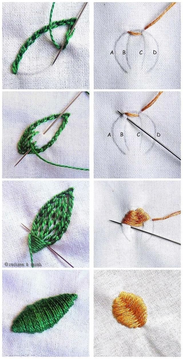 手工布艺diy:20多种最基础的刺绣针法,新手小白可以收藏练习