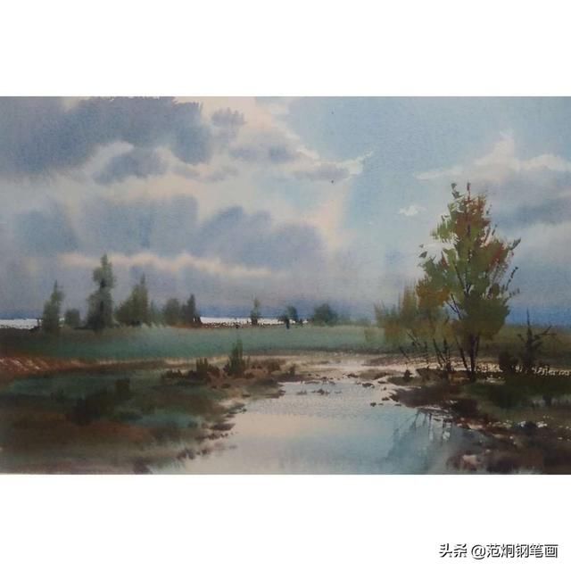 出画,水彩作品系列风景画,大师级别作品就是不一样