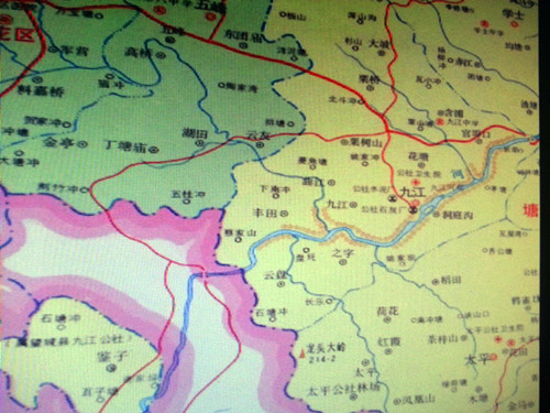 新中国改革开放前区划(1982年望城县地图之九江处)图片