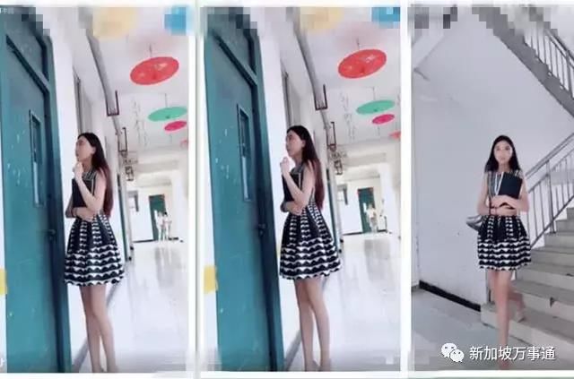 美女老师来了~ 而这名身穿白色短裤的女老师,正在画着孩子们喜欢的