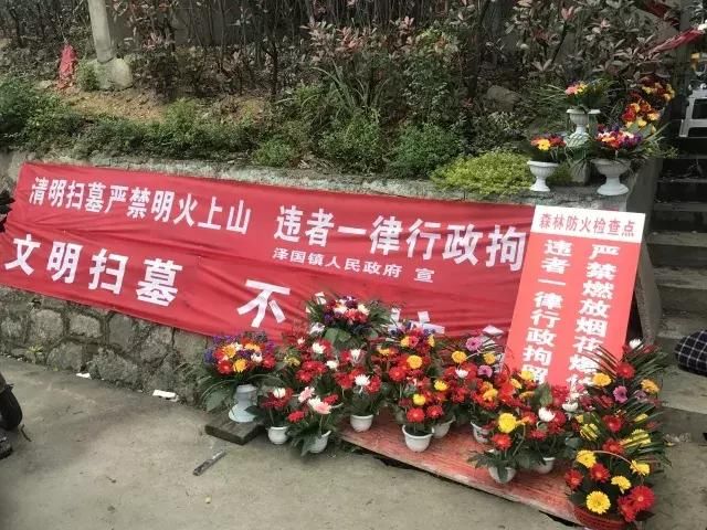 泽国镇:倡导文明祭祖 护航平安清明