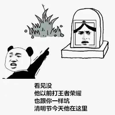 王者荣耀:清明节之有趣表情包,以后打王者荣耀你得走