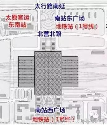太原南站东广场示意图 此外,广场周边5条道路也将面临改造,总长1.
