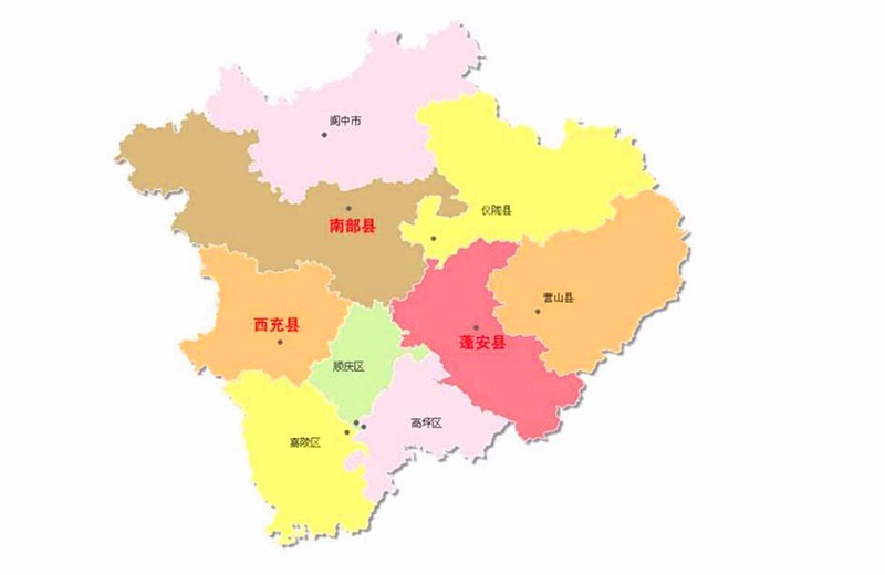 南充市行政区域