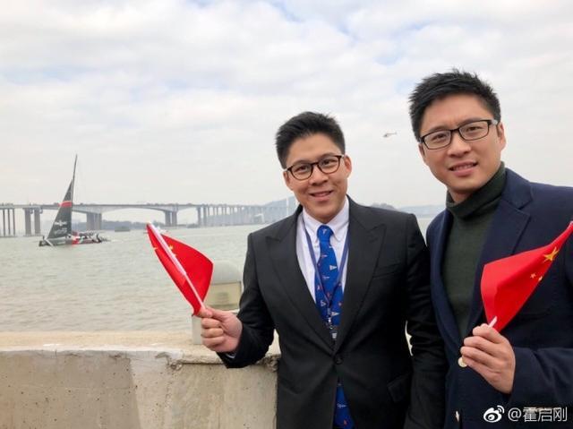 霍启刚与霍启山两兄弟,还出席了航海盛事"沃尔沃环球帆船赛"广州南沙