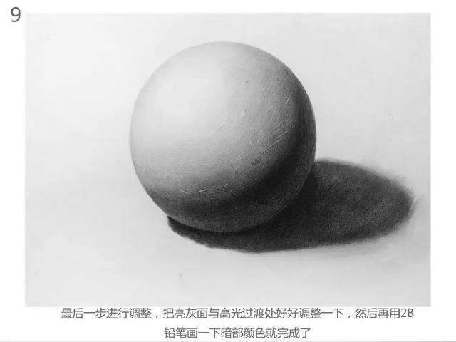 球体素描画法步骤图片