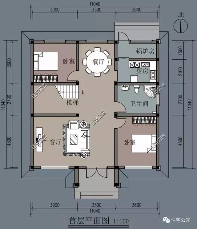 第九套:大宅地建房合院绝对是不二之选,25x31霸气合院 占地尺寸:25.