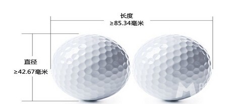 高尔夫球有多大呢?直径不得小于42.67毫米,两个高尔夫球……自己想吧.