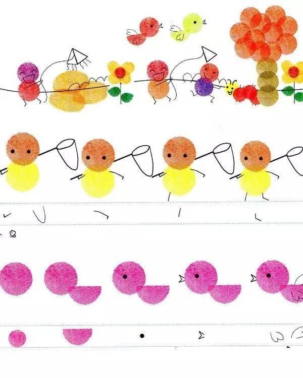 15幅幼儿园优秀指纹画作品,适合3-6岁宝宝,你家孩子也
