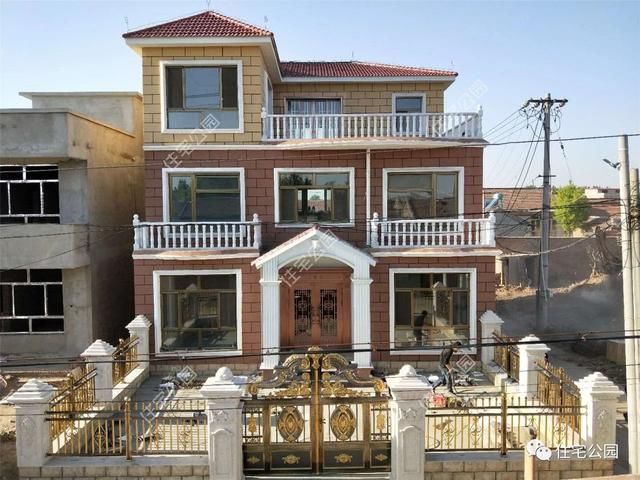实拍5套农村自建别墅,50万建现代,100万建欧式,中式才
