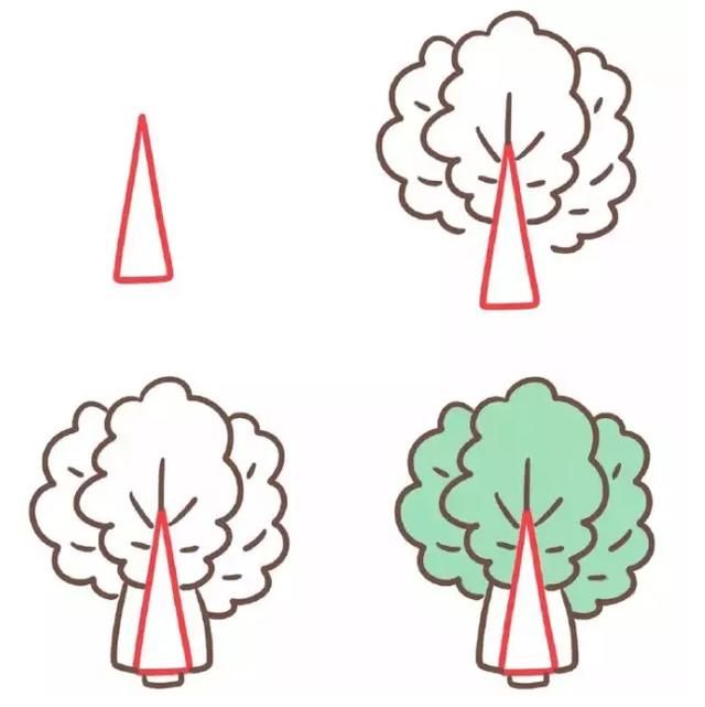 三角形创意简笔画,从画画中学习形状,发散思维,培养宝宝好奇心
