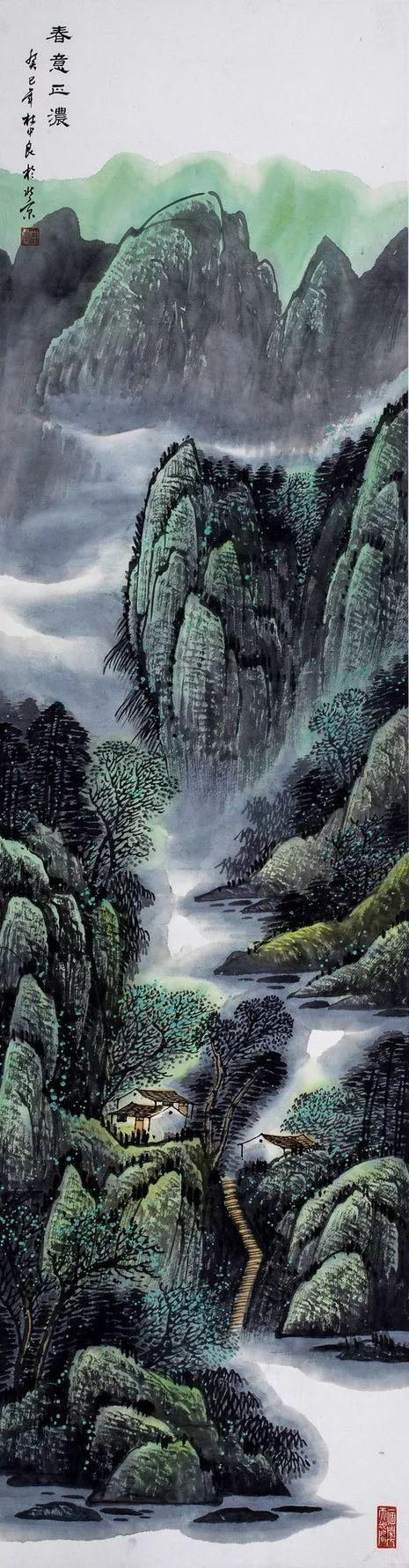 烟云与山川|杜中良工笔山水画赏析(85幅)