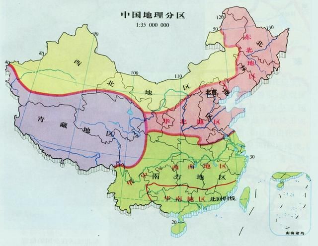 四大地理区域分界线 北方和西北的分界线:大兴安岭~阴山~贺兰山.图片