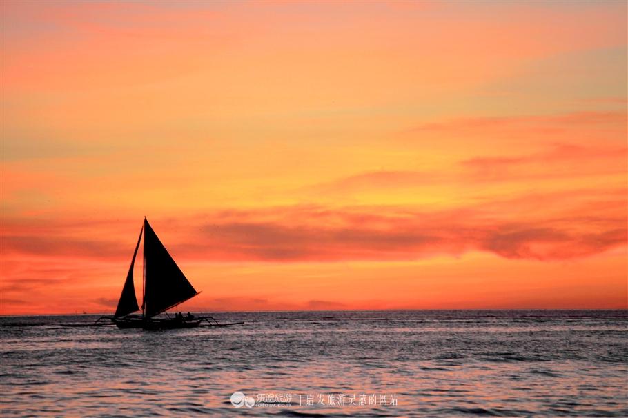 乘风破浪追逐夕阳,迷幻绚烂的落日风帆