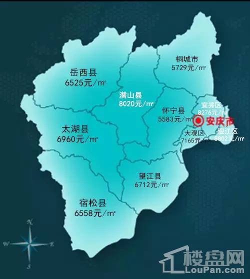 安庆一市七县三区,房价地图来了