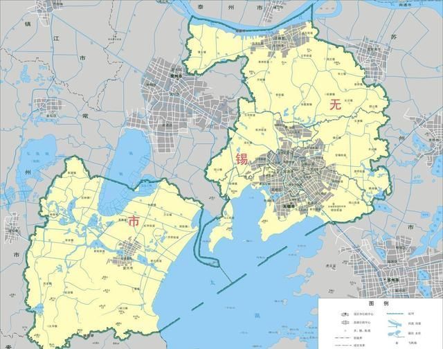 地图上看江苏无锡,为何分成对称的两块?