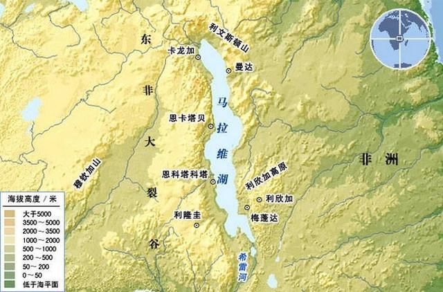马拉维湖地图图片
