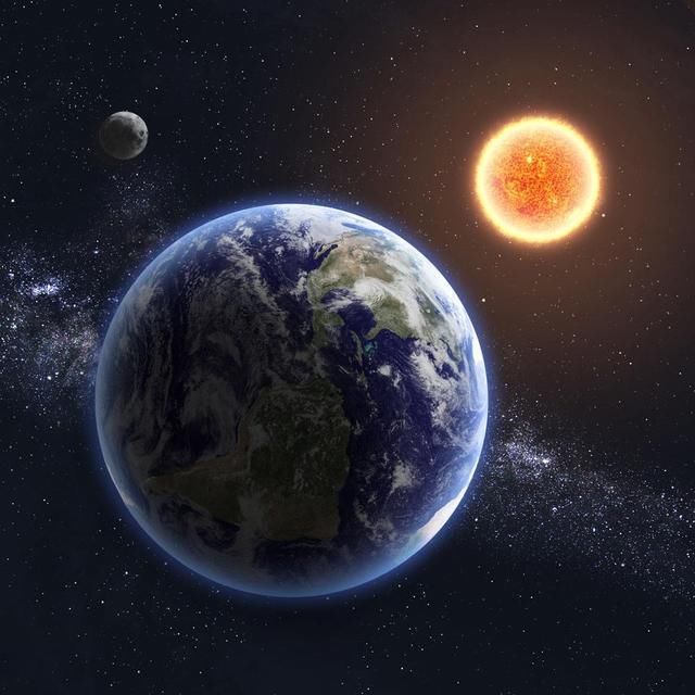 还有三角测量法,.地球沿着直径约为3亿公里的轨道,绕太阳运行.