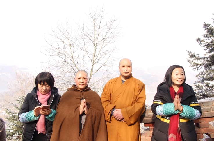 景州开福寺住持恒愚法师朝礼五台山黛螺顶圣境 拜访昌善大和尚