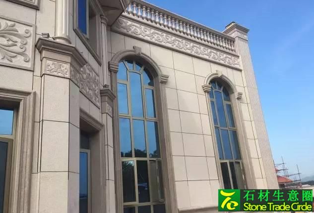 红色花岗岩别墅外墙案例