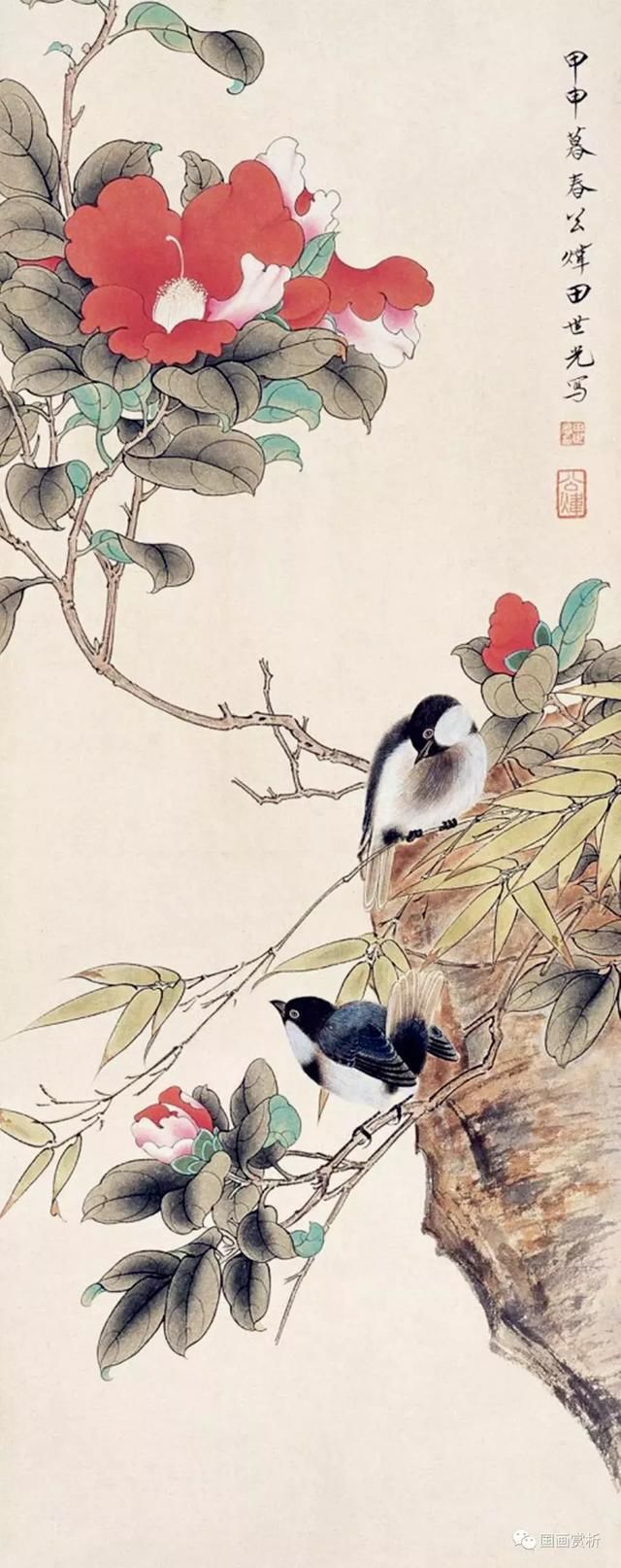 将"双钩重彩花鸟画"发扬光大的现代工笔花鸟名家田世光