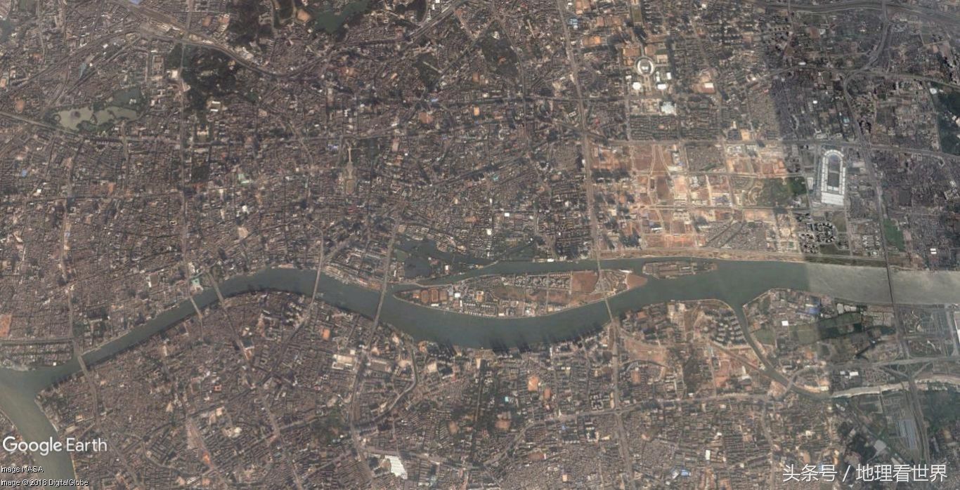 广州市区2000-2018年高清卫星地图 见证广州cbd的崛起