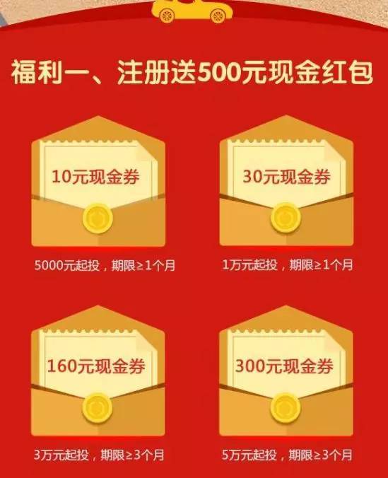 福利一 注册送500元红包现金 8888元体验金