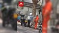 江苏一骑摩托女子将环卫大爷一把推倒 派出所：正在跟老人了解情况！
