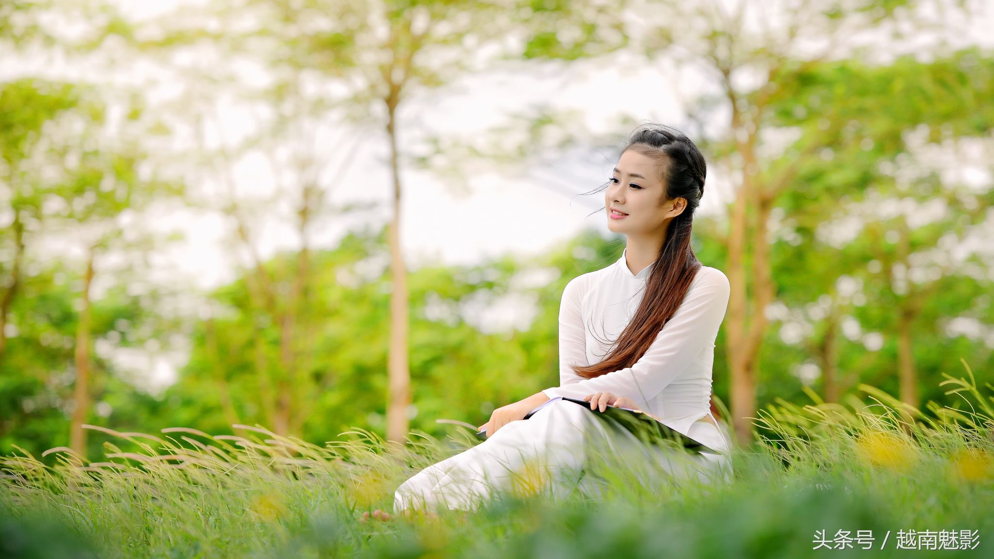 越南女孩的奥黛风情,越式"旗袍"受中国影响深远