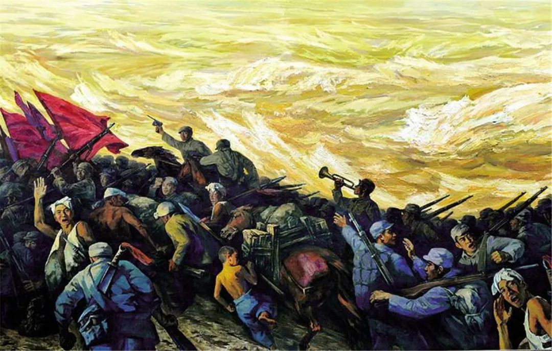 1944年初,驻扎在张各庄据点的日军,扛着"伊村队长,四大方针,坏人砍头