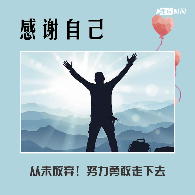 感谢自己，从未放弃！努力勇敢走下去。