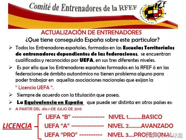 中国足协\/亚足联教练证与西班牙足协\/欧足联教