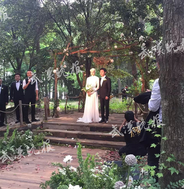 撒贝宁婚礼现场曝光 小树林拥吻新娘 撒贝宁婚礼现场曝光 小树林拥吻新娘