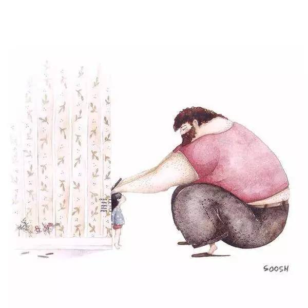 32张关于爸爸和女儿的暖心漫画,满满的,都是爱!