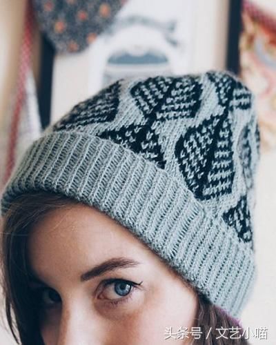 叶子提花女士帽子的编织图解教程,编织技能零