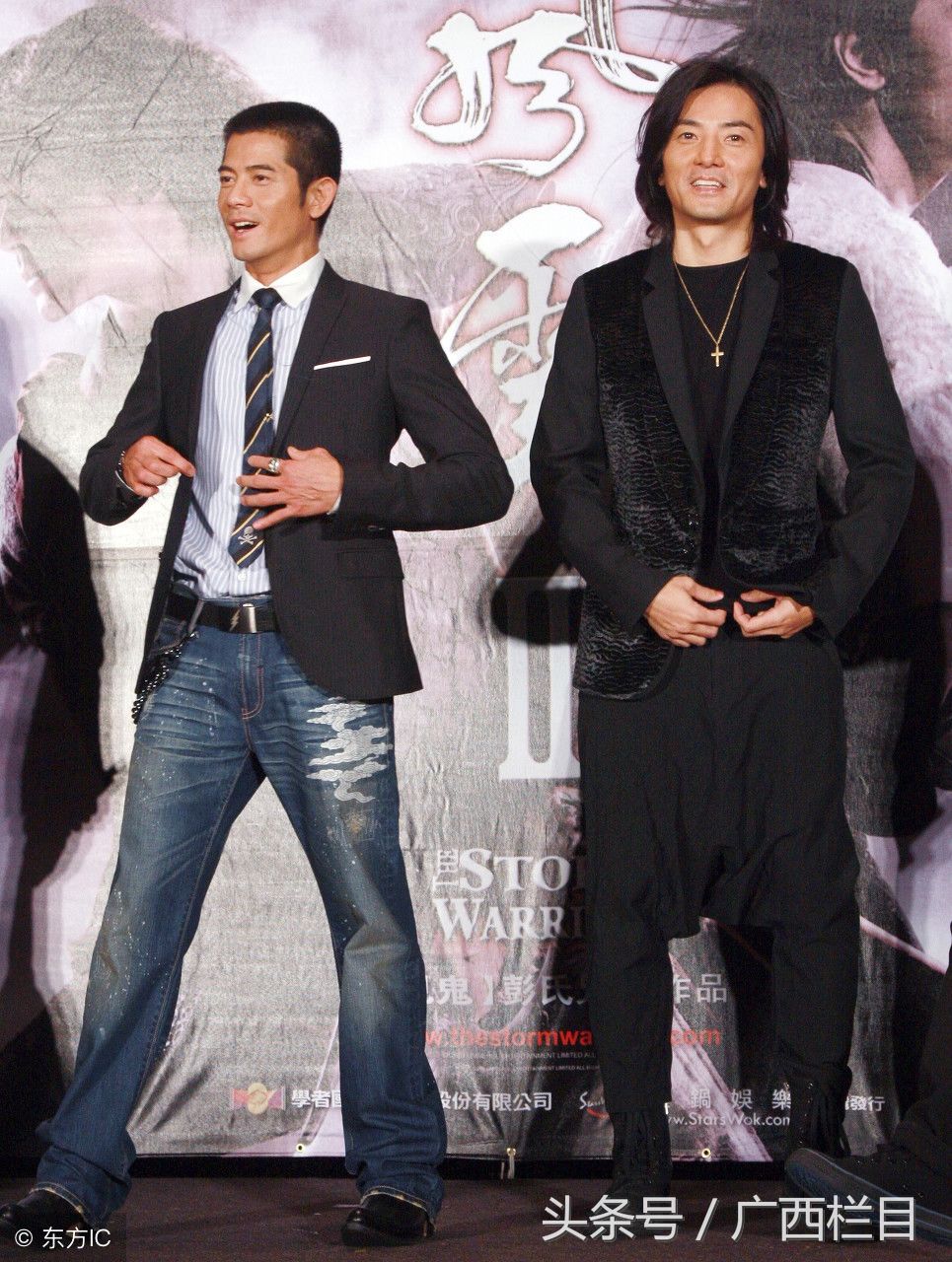 郑伊健与谢天华、陈小春与林晓峰演的古惑仔