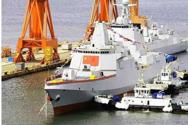 两艘驱逐舰下水后,我国舰艇相当整个法国海军