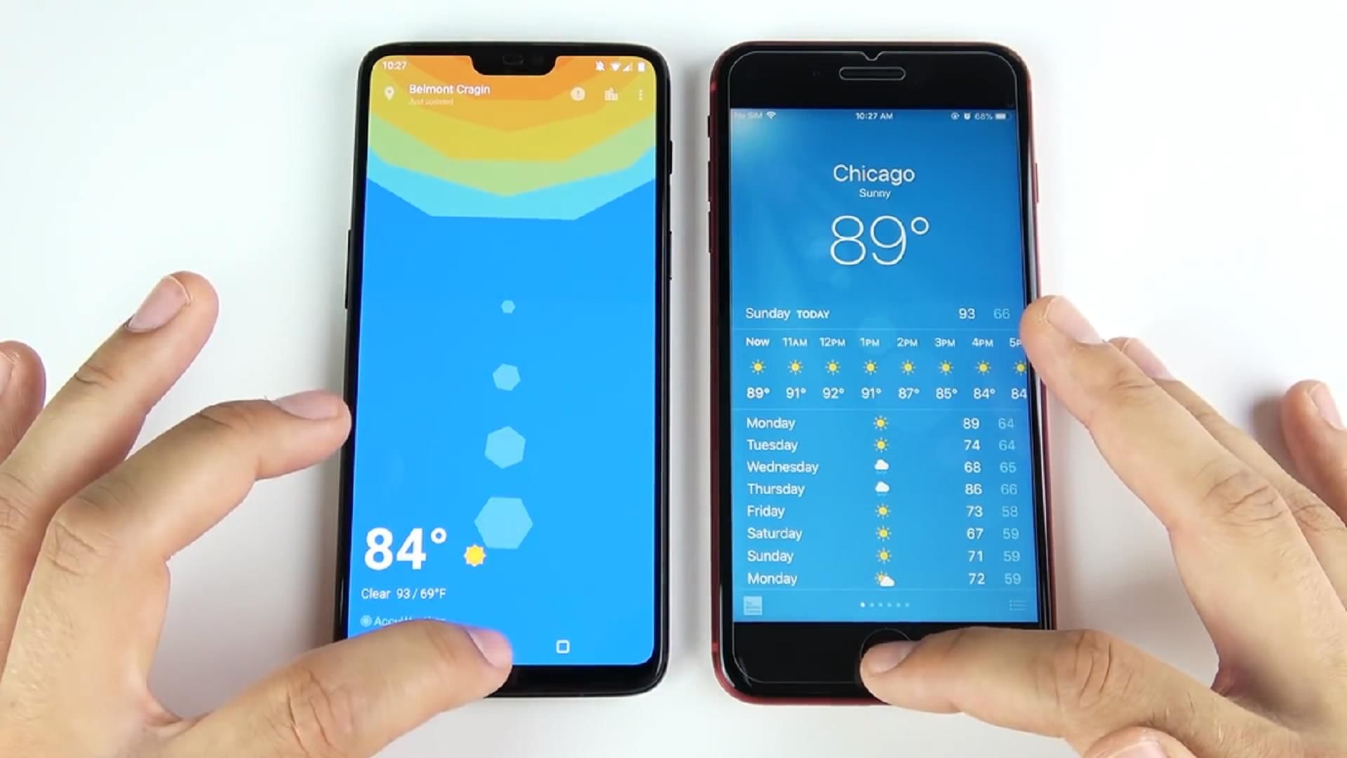 外媒将一加6和iPhone8+放在一起比性能 结果发