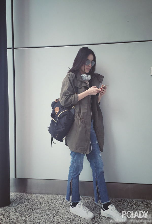 明星街拍 满足你对双肩包所有幻想