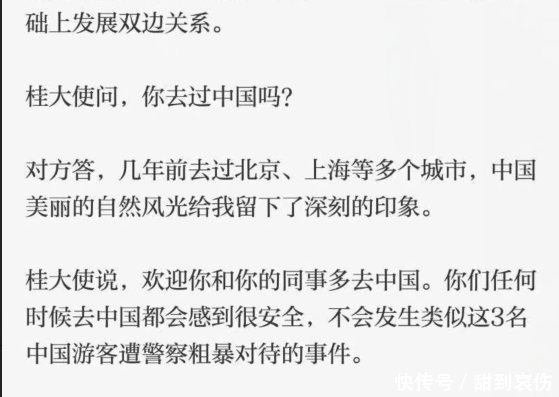 瑞典警察暴力对待当事人事件,中国驻瑞典大使