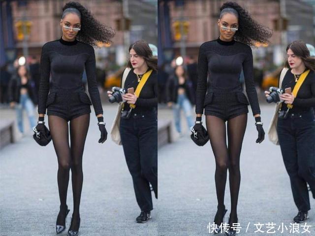 全球最美面孔黑珍珠超模卓丹·邓前往秀场,网