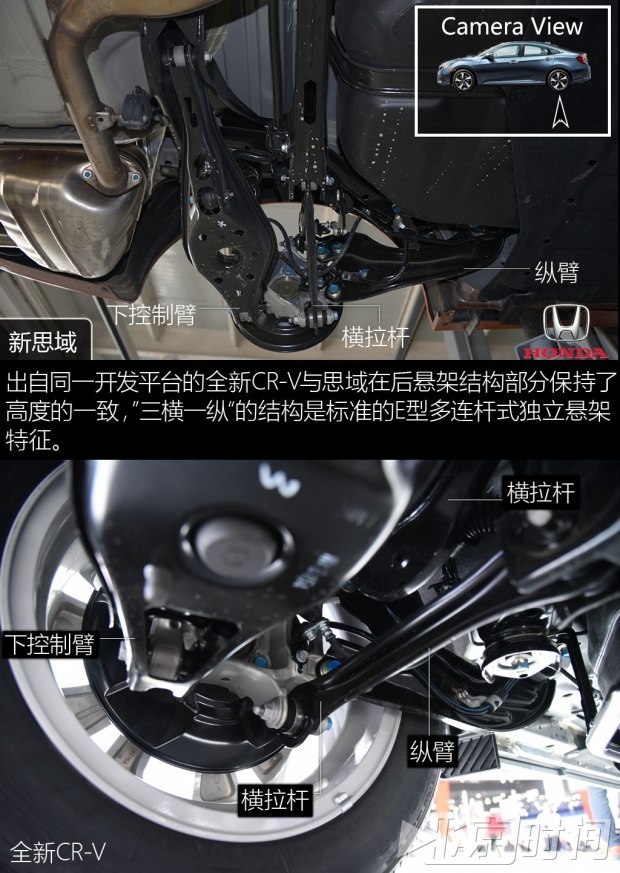 仍与思域同平台 全新本田cr-v底盘揭秘
