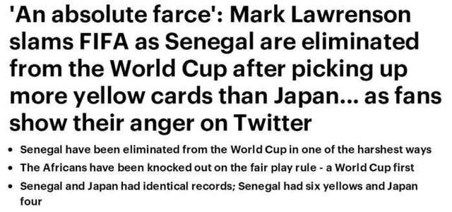 靠公平竞赛进16强,日本网友打0分!世界杯第一