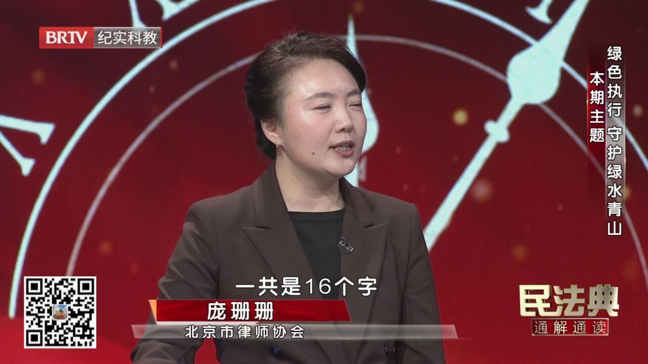 《民法典通解通读》20230704绿色执行 守护绿水青山 《民法典通解通读》20230704绿色执行 守护绿水青山