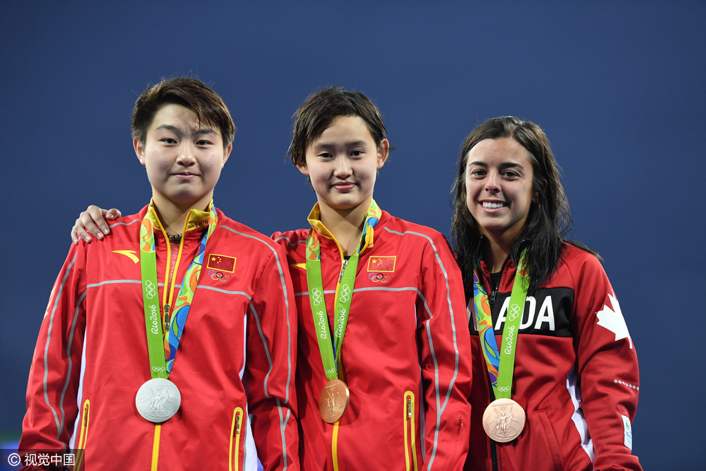 组图-捍卫跳水荣誉 任茜司雅杰包揽十米台冠亚军