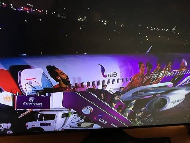 给新法老纹身!埃及专机印上萨拉赫照片